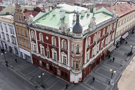 Historický dům na náměstí T. G. Masaryka v Prostějově v novém