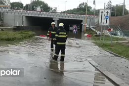 Přívalový déšť vyplavil opravovaný podjezd v Havířově