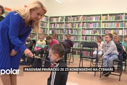 Prvňáčci ze ZŠ Komenského se pasovali na čtenáře. Knihovna si připravila zábavný program