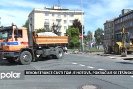 Rekonstrukce části TGM ve Frýdku-Místku je hotová, pokračuje se Těšínskou
