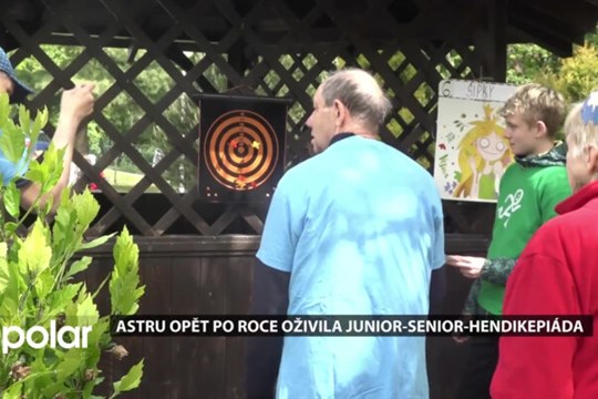Domov Astra hostil 16. ročník Junior-senior-hendikepiády. Týmy soutěžily v 10 disciplínách