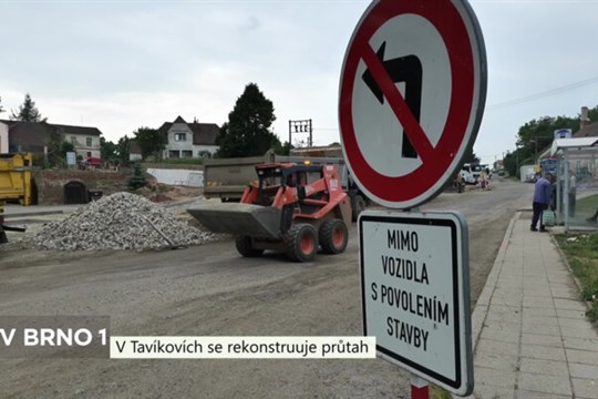 V Tavíkovicích se rekonstruuje průtah