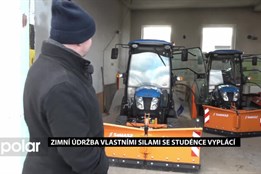 Zimní údržba prováděná vlastními silami se Studénce vyplácí