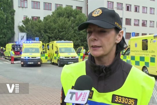 Cvičení IZS na hradeckém magistrátu