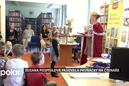Spisovatelka Zuzana Pospíšilová pasovala prvňáčky na čtenáře