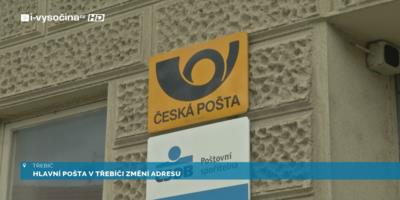 Hlavní pošta v Třebíči změní adresu