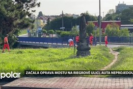 Začala oprava mostu na Riegrově ulici, auta neprojedou