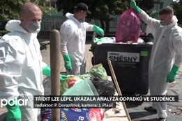 Třídit lze lépe, ukázala analýza obsahu popelnic ve Studénce