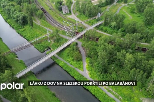 Lávku z Dolní oblasti Vítkovic na Slezskou Ostravu pokřtili po Janu Balabánovi