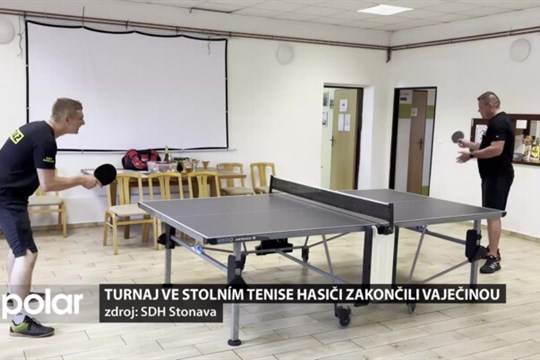 Turnaj ve stolním tenise hasiči zakončili vaječinou