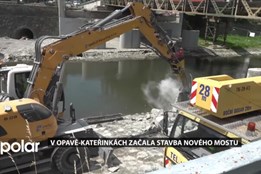 V Opavě začala stavba nového mostu. Ten původní nenávratně poškodila loňská povodeň