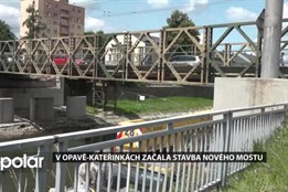 V Opavě staví nový most. Původní zničila loňská povodeň