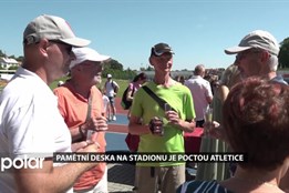 Pamětní deska na stadionu je poctou novojičínské atletice
