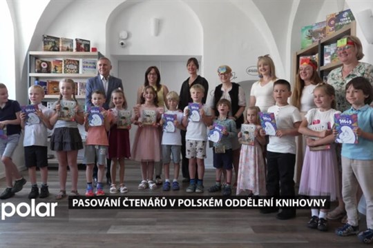 V polském oddělení Regionální knihovny byly děti pasovány na malé čtenáře