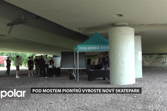 Slezská Ostrava postaví pod mostem Pionýrů nový skatepark, chybět nebude ani občerstvení nebo toalety