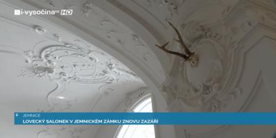 Lovecký salonek v jemnickém zámku znovu září