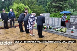 Lidé uctili památku 108 horníků, kteří zahynuli při tragédii v Dole Dukla