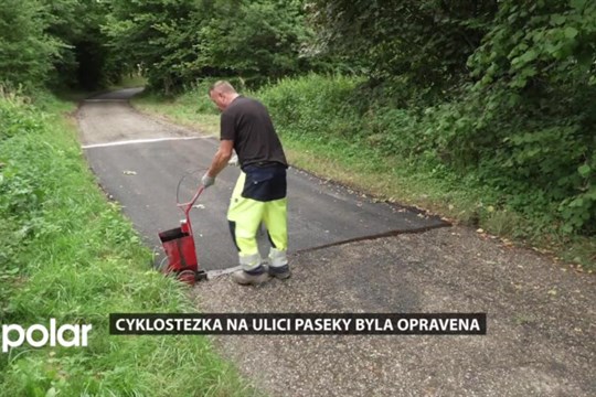 V Karviné-Loukách byla opravena frekventovaná cyklostezka na ulici Paseky směrem na Chotěbuz