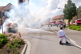 Dům s číslem popisným 140 uhasila parní stříkačka