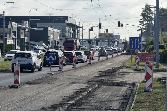 Dopravní omezení na silnici I/49 ve Zlíně potrvají ještě měsíc