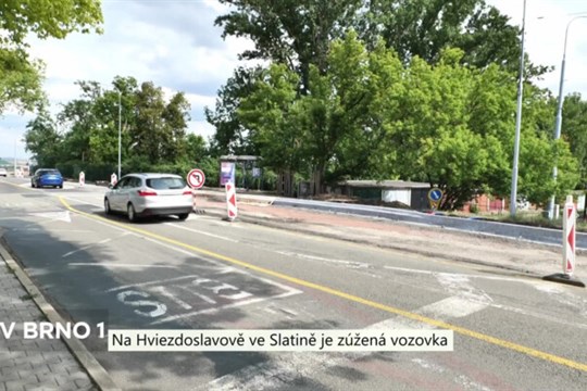 Na Hviezdoslavově ulici v Brně se rekonstruují zastávky hromadné dopravy