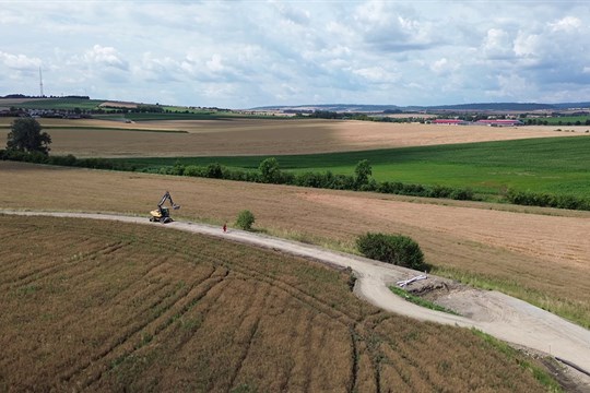 Silnice z Výšovic na Vřesovice prochází opravou