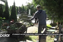 Studenti si pochvalovali brigádu na novojičínském hřbitově