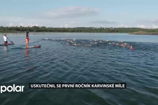Uskutečnil se první ročník Karvinské míle, plavci soutěžili na Karvinském moři