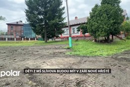 Děti z MŠ Slívova budou mít v září nové hřiště, přístupné bude taky veřejnosti