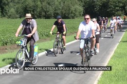 Nová cyklostezka spojuje Olešnou a Palkovice, čekalo se na ni přes 15 let