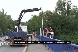 Koloredovský most ve Frýdku-Místku dostal provizorní osvětlení