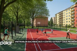 Vnitroblok Bachmačská v centru Ostravy zvítězil v participaci. Má tady být nové hřiště