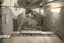 Vlhkost v suterénu roky trápila 1. ZŠ ve Frýdku-Místku. Už probíhá náročná oprava