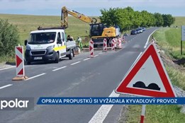 Kvůli nutným opravám propustků se na frekventovaných silnicích tvoří kolony