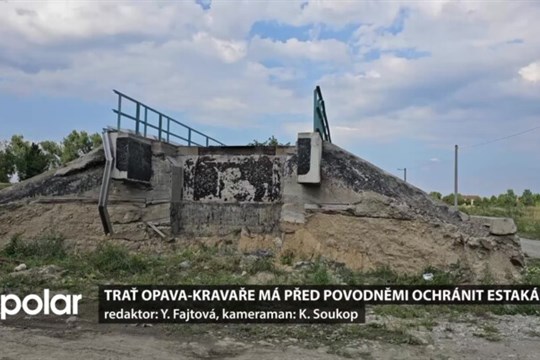Trať Opava-Kravaře má před dalšími povodněmi ochránit estakáda. Vlaky na ni stále nejezdí