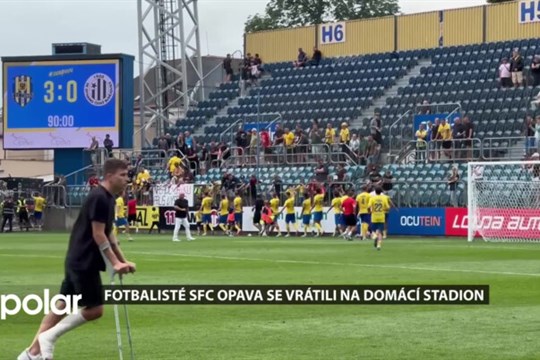 Měsíce čekání a nejistoty jsou pryč. Fotbalisté SFC Opava se vrátili na domácí stadion