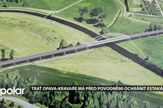 Mezi Opavou a Kravařemi stále nejezdí vlaky. Před dalšími povodněmi má trať ochránit estakáda