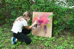Děti si v Hodoníně vyzkoušely legální graffiti