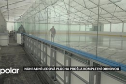 Náhradní ledová plocha v Opavě prošla obnovou. Povodně ji zcela zničily