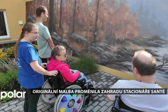 Originální malba proměnila zahradu stacionáře Santé v Havířově