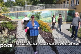 Originální malba proměnila zahradu stacionáře pro hendikepované klienty Santé