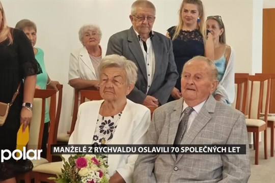 Manželé Sýkorovi z Rychvaldu oslavili 70 společných let platinovou svatbou