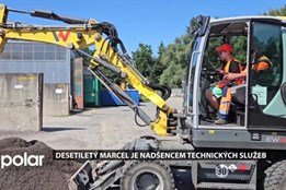 Desetiletý Marcel z Havířova je nadšencem technických služeb, chlapci se splnil sen