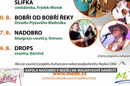 V rámci akce Karvinské kulturní léto uvidíte na Masarykově náměstí kapelu Nadobro