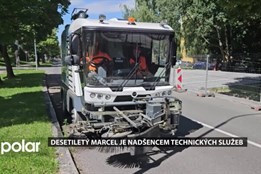 Desetiletý Marcel z Havířova si vyzkoušel práci v technických službách, splnil se mu sen
