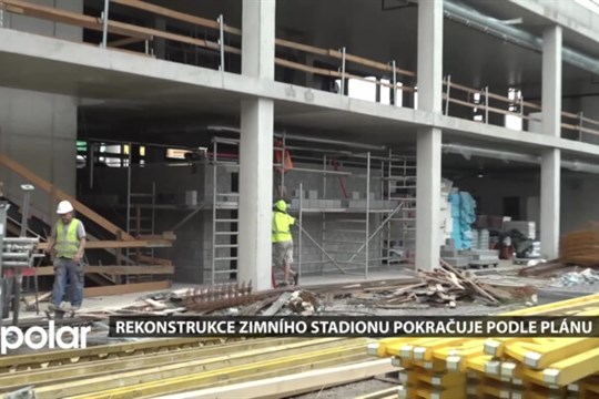 Rekonstrukce zimního stadionu v Opavě pokračuje podle plánu, řeší se trafostanice
