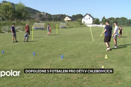 Děti si v rámci prázdninové akce vyzkoušely fotbalový trénink v Chlebovicích
