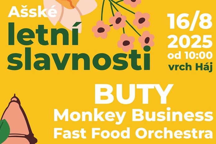 Na Ašské letní slavnosti přijedou Monkey Business, Buty i Tlapková patrola