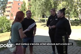 Muž zapálil v Novém Jičíně několik aut a svůj byt, ohrozil nad ránem padesát lidí