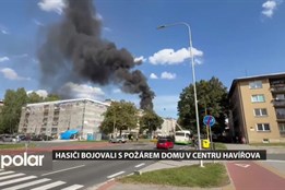 Hasiči bojovali s požárem domu v centru Havířova, jeden člověk zemřel